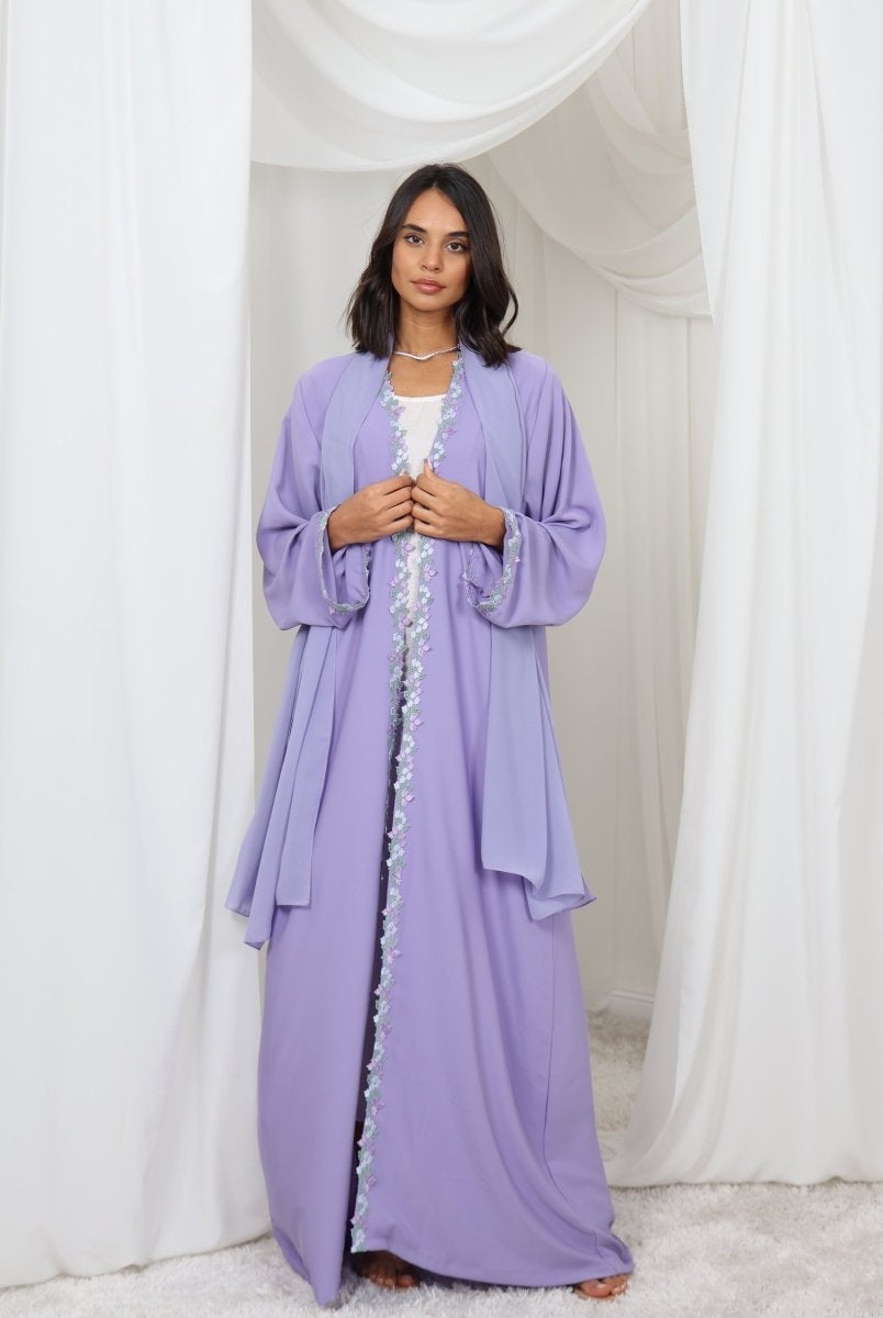 The Abeer (عبير) Lilac Abaya - Rumi - abaya - jilbab - عبایا - UAE - dubai - دبی - Muslim dress