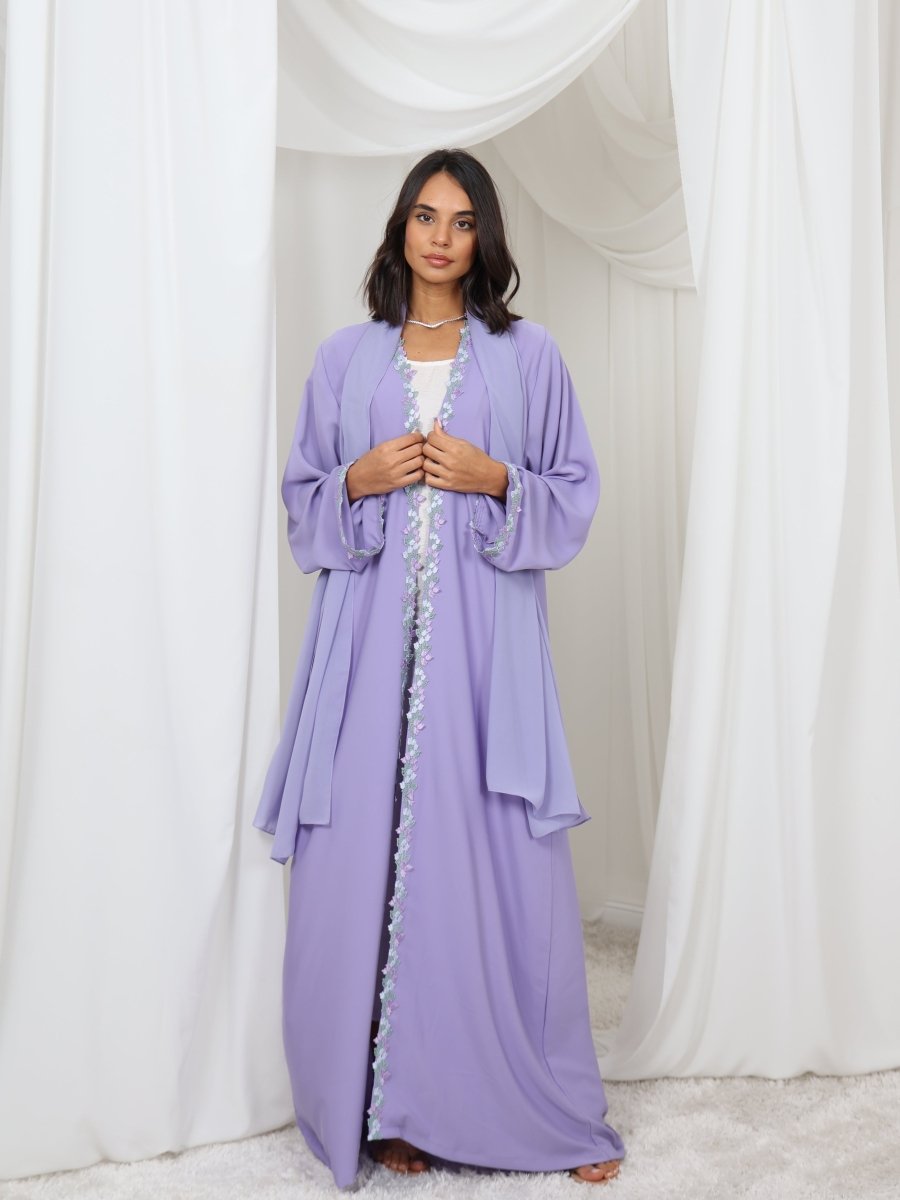 The Abeer (عبير) Lilac Abaya - Rumi - abaya - jilbab - عبایا - UAE - dubai - دبی - Muslim dress