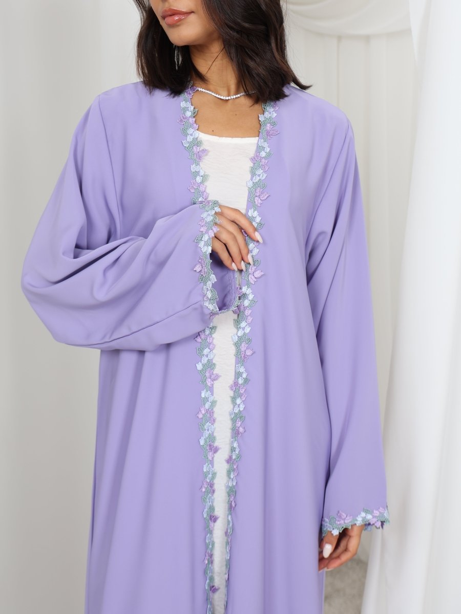 The Abeer (عبير) Lilac Abaya - Rumi - abaya - jilbab - عبایا - UAE - dubai - دبی - Muslim dress