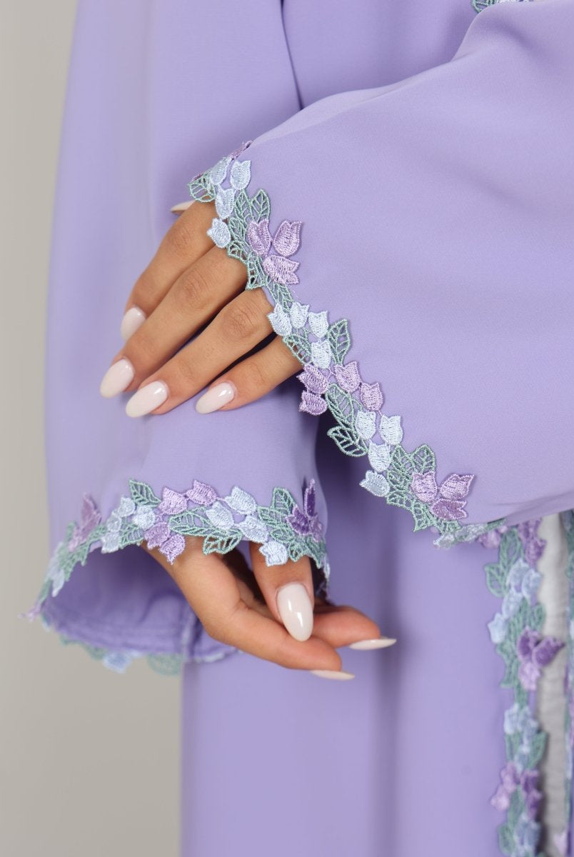 The Abeer (عبير) Lilac Abaya - Rumi - abaya - jilbab - عبایا - UAE - dubai - دبی - Muslim dress