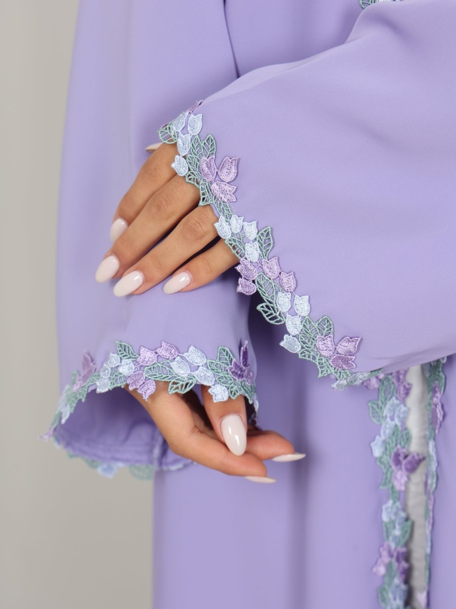 The Abeer (عبير) Lilac Abaya - Rumi - abaya - jilbab - عبایا - UAE - dubai - دبی - Muslim dress
