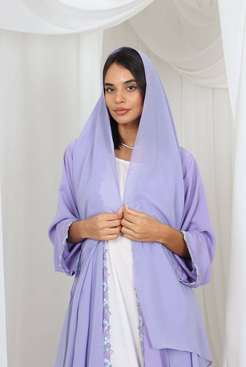 The Abeer (عبير) Lilac Abaya - Rumi - abaya - jilbab - عبایا - UAE - dubai - دبی - Muslim dress