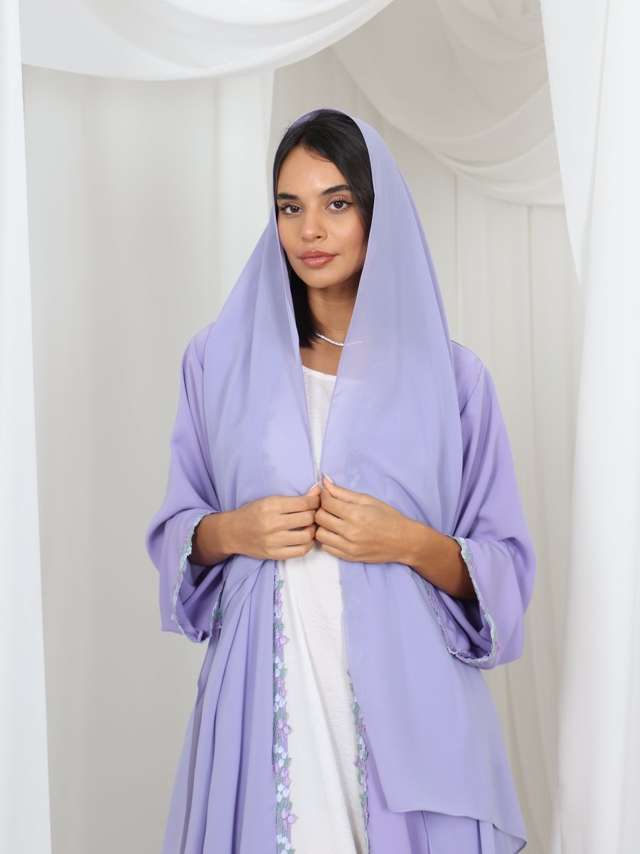 The Abeer (عبير) Lilac Abaya - Rumi - abaya - jilbab - عبایا - UAE - dubai - دبی - Muslim dress